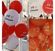 홍보풍선(500개입) 인쇄 라운드 펄 풍선 제작 로고 홍보 행사장 오픈