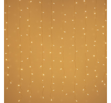 LED200P 커튼전구 투명선 웜색 크리스마스 장식조명