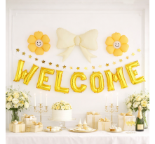 WELCOME 웰컴데이지 풍선세트 베이비샤워 집들이 입학 축하 파티