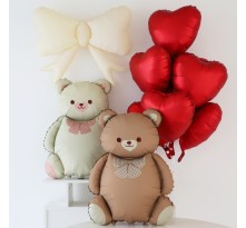 라지쉐잎 큐티베어 곰돌이 은박 호일 풍선