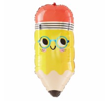 아나그램 라지쉐잎 연필 신학기 장식 은박 호일 풍선