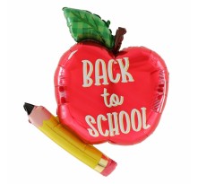 아나그램 라지쉐잎 백투스쿨애플앤펜슬 신학기 장식풍선