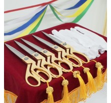 테이프커팅식 10인세트 금강가위 컷팅완제품 쟁반 의전장갑