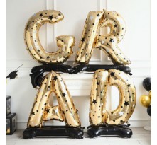 그래드스타 골드 졸업 알파벳세트 스탠딩 풍선