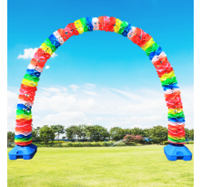 플라스틱무지개가랜드(원형) 입구장식 개업아치 핸드폰매장꾸미기